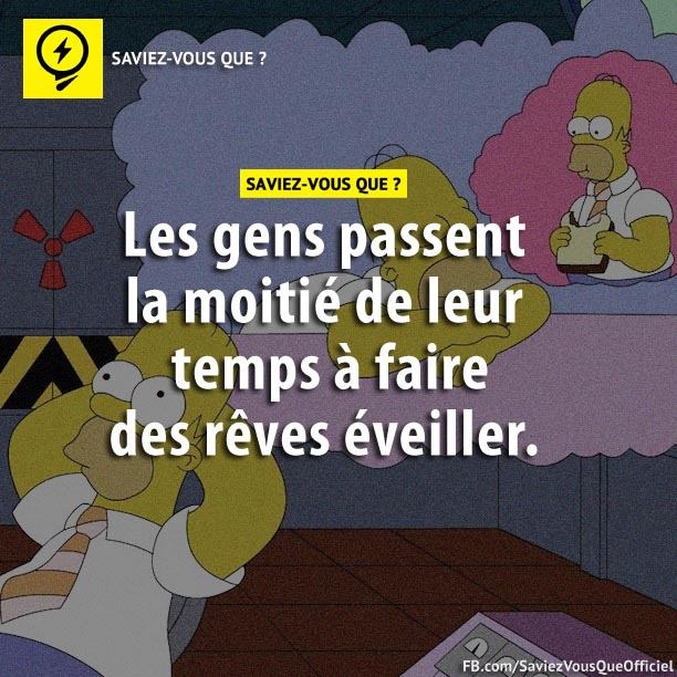Les gens passent la moitié de leur temps à faire des rêves éveiller.
