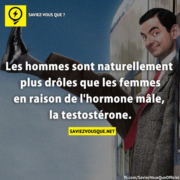 Les hommes sont naturellement plus drôles que les femmes en raison de l&#039;hormone mâle, la testostérone.