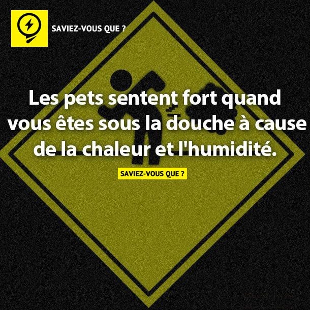 Les pets sentent fort quand vous êtes sous la douche à cause de la chaleur et l&#039;humidité.