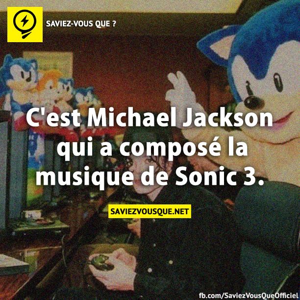 C&#039;est Michael Jackson qui a composé la musique de Sonic 3.