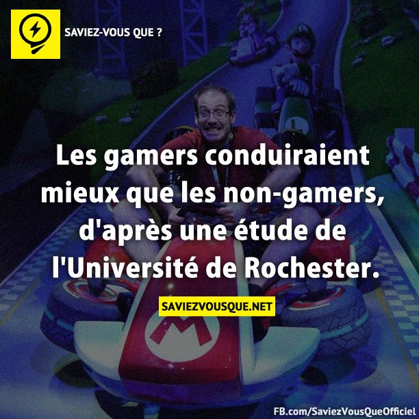 Les gamers conduiraient mieux que les non-gamers, d&#039;après une étude de l&#039;Université de Rochester.