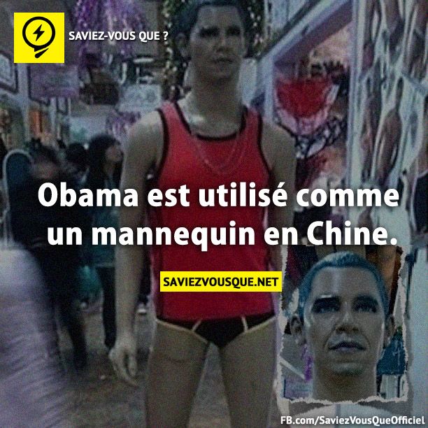 Obama est utilisé comme un mannequin en Chine.