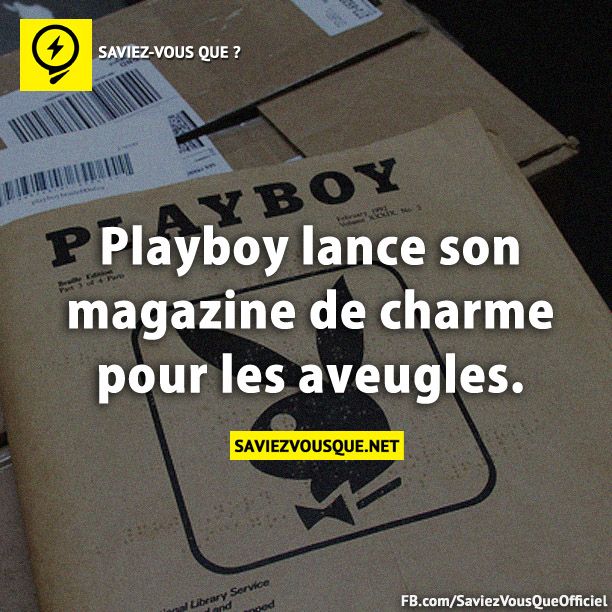Playboy lance son magazine de charme pour les aveugles.