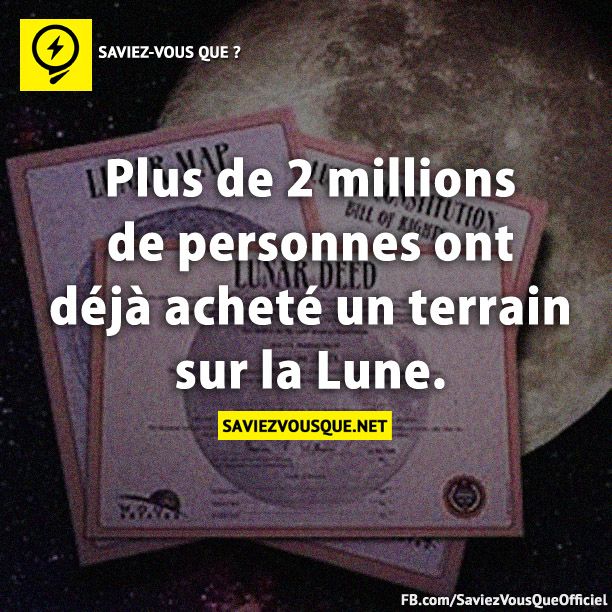 Plus de 2 millions de personnes ont déjà acheté un terrain sur la Lune.