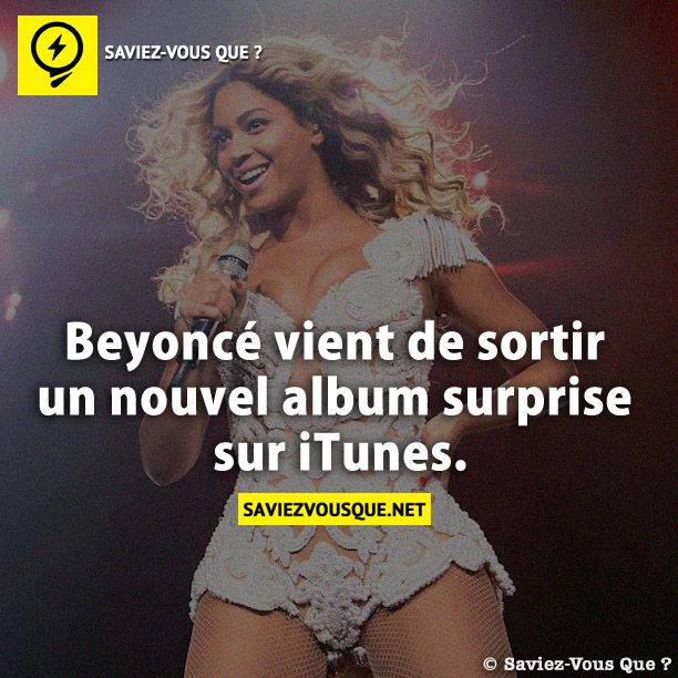 Beyoncé vient de sortir un nouvel album surprise sur iTunes.
