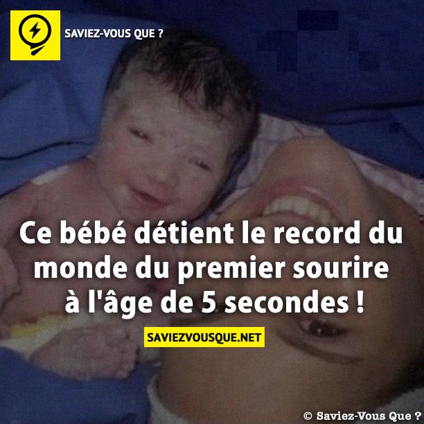 Ce bébé détient le record du monde du premier sourire à l&#039;âge de 5 secondes !