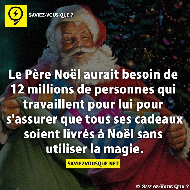 Le Père Noël aurait besoin de 12 millions de personnes qui travaillent pour lui pour s&#039;assurer que tous ses cadeaux soient livrés à Noël sans utiliser la magie.