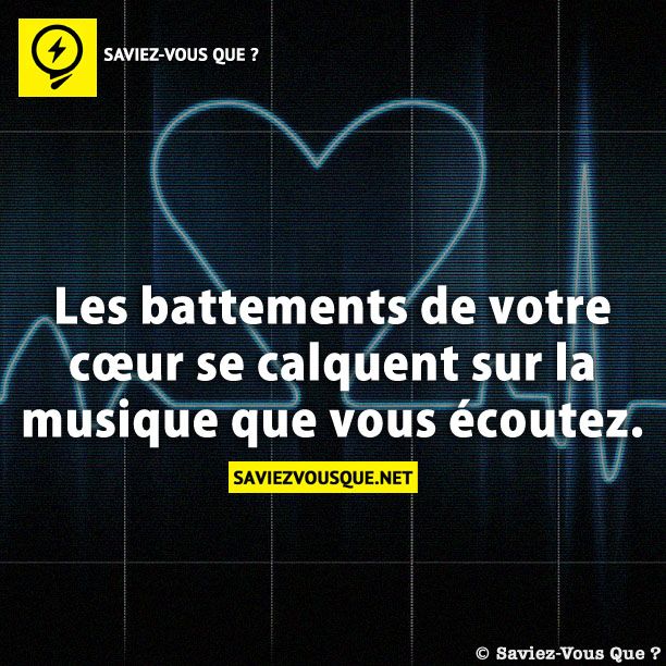 Les battements de votre cœur se calquent sur la musique que vous écoutez.
