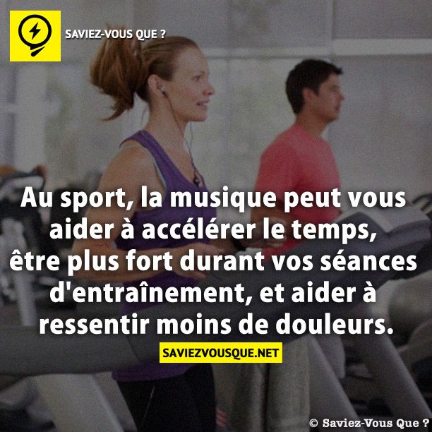Au sport, la musique peut vous aider à accélérer le temps, être plus fort durant vos séances d&#039;entraînement, et aider à ressentir moins de douleurs.