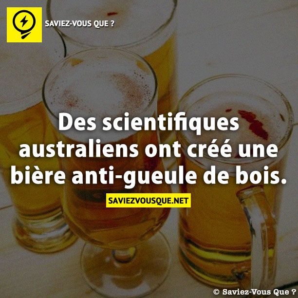 Des scientifiques australiens ont créé une bière anti-gueule de bois.