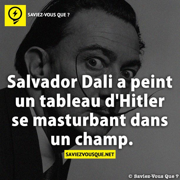 Salvador Dali a peint un tableau d&#039;Hitler se masturbant dans un champ.