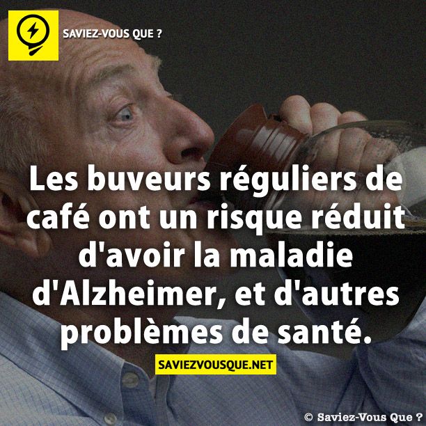 Les buveurs réguliers de café ont un risque réduit d&#039;avoir la maladie d&#039;Alzheimer, et d&#039;autres problèmes de santé.