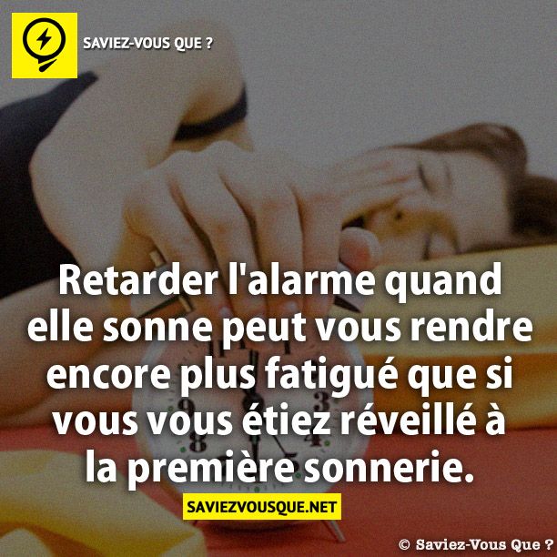 Retarder l'alarme quand elle sonne peut vous rendre encore plus fatigué que si vous vous étiez réveillé à la première sonnerie.