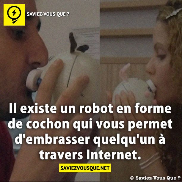 Il existe un robot en forme de cochon qui vous permet d&#039;embrasser quelqu&#039;un à travers Internet.