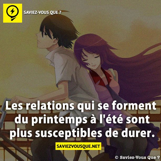 Les relations qui se forment du printemps à l&#039;été sont plus susceptibles de durer.