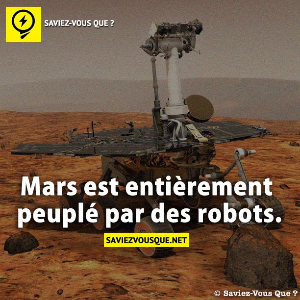 Mars est entièrement peuplé par des robots.