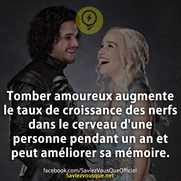 Tomber amoureux augmente le taux de croissance des nerfs dans le cerveau d'une personne pendant un an et peut améliorer sa mémoire.