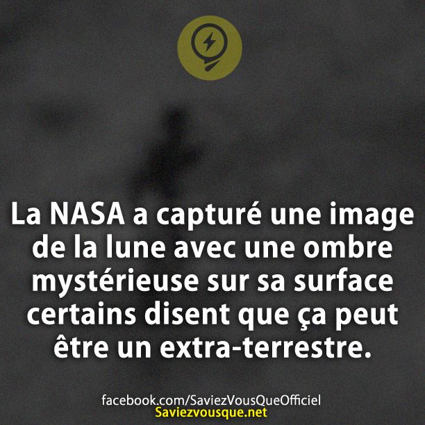 La NASA a capturé une image de la lune avec une ombre mystérieuse sur sa surface certains disent que ça peut être un extra-terrestre.