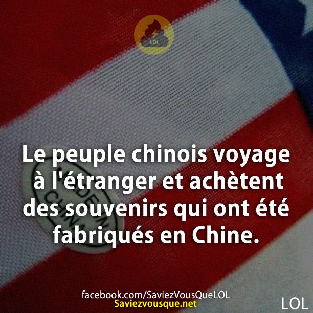 Le peuple chinois voyage à l&#039;étranger et achètent des souvenirs qui ont été fabriqués en Chine.