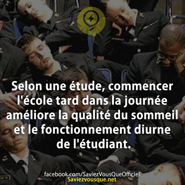 Selon une étude, commencer l&#039;école tard dans la journée améliore la qualité du sommeil et le fonctionnement diurne de l&#039;étudiant.