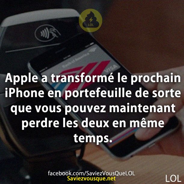 Apple a transformé le prochain iPhone en portefeuille de sorte que vous pouvez maintenant perdre les deux en même temps.