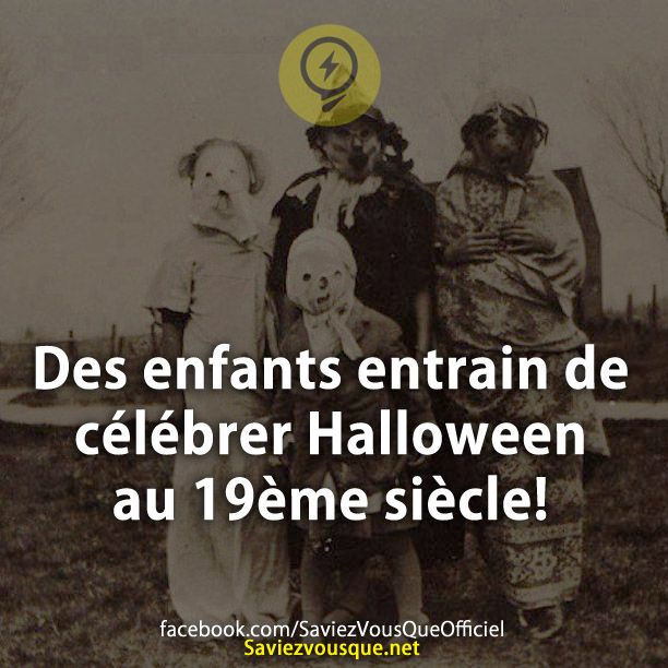 Des enfants entrain de célébrer Halloween au 19ème siècle!
