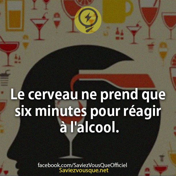 Le cerveau ne prend que six minutes pour réagir à l&#039;alcool.