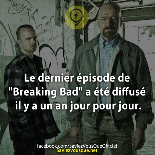 Le dernier épisode de &quot;Breaking Bad&quot; a été diffusé il y a un an jour pour jour.