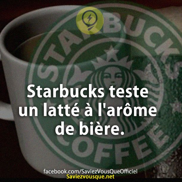 Starbucks teste un latté à l&#039;arôme de bière.
