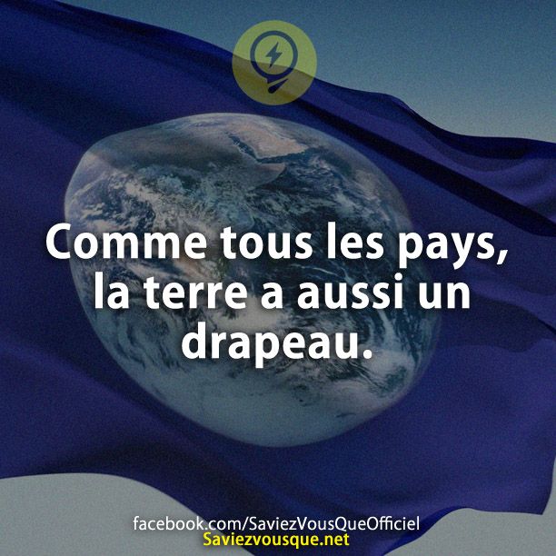 Comme tous les pays, la terre a aussi un drapeau.