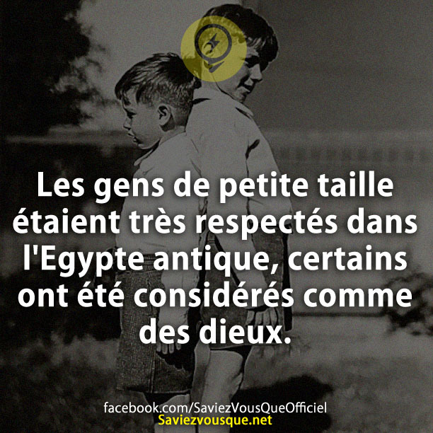 Les gens de petite taille étaient très respectés dans l&#039;Egypte antique, certains ont été considérés comme des dieux.