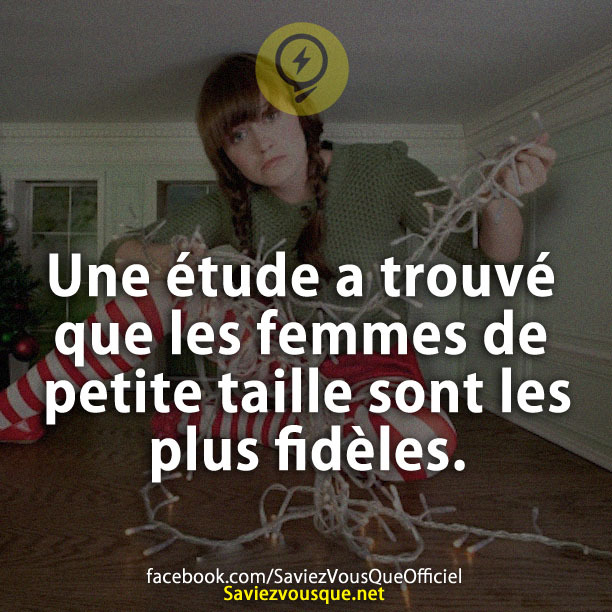 Une étude a trouvé que les femmes de petite taille sont les plus fidèles.