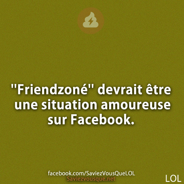 &#039;&#039;Friendzoné&#039;&#039; devrait être une situation amoureuse sur Facebook.