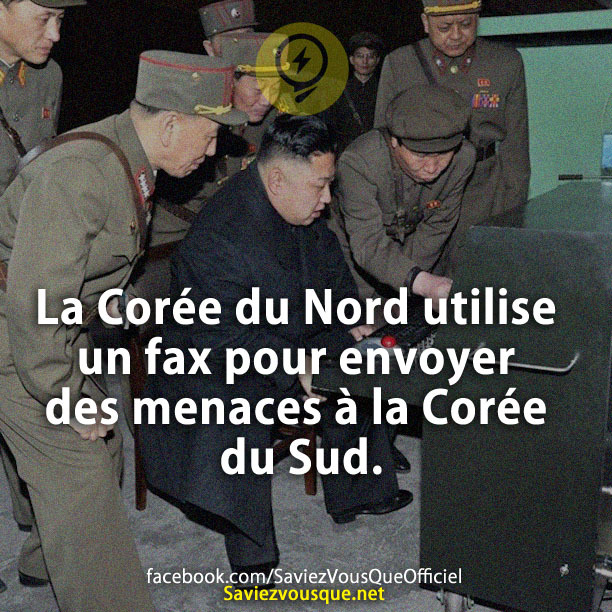 La Corée du Nord utilise un fax pour envoyer des menaces à la Corée du Sud.