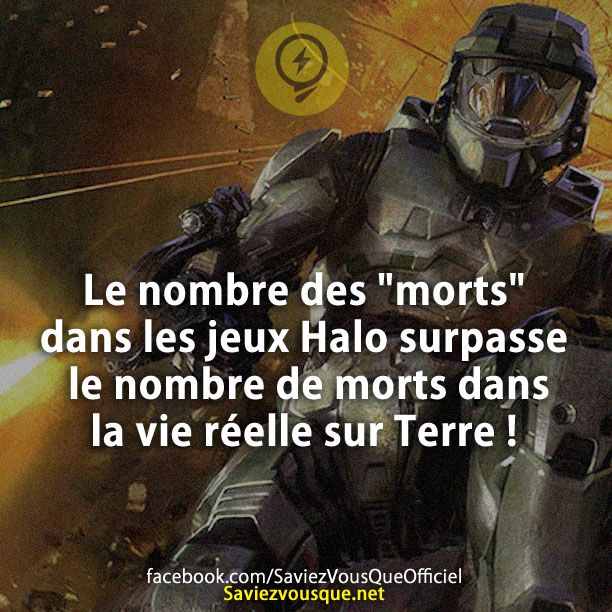 Le nombre des &quot;morts&quot; dans les jeux Halo surpasse le nombre de morts dans la vie réelle sur Terre !