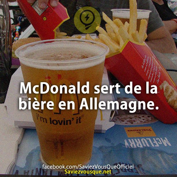 McDonald sert de la bière en Allemagne.