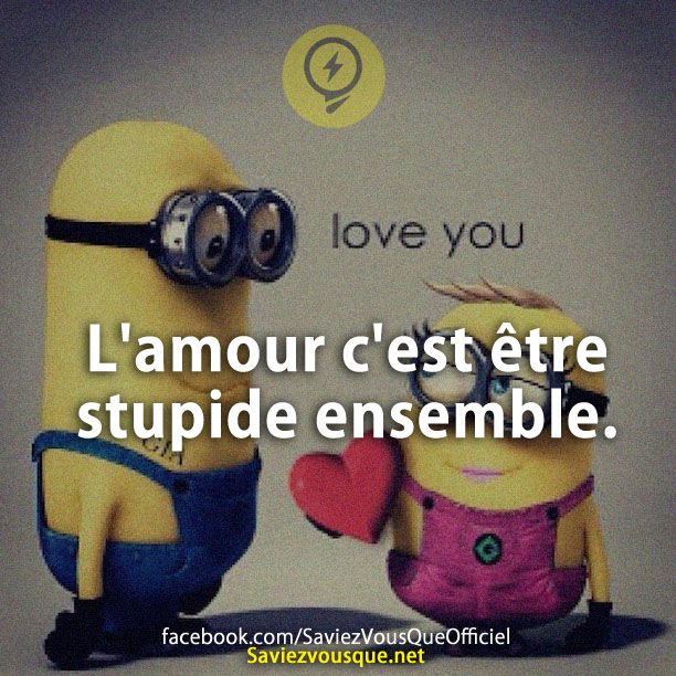 L&#039;amour c&#039;est être stupide ensemble.