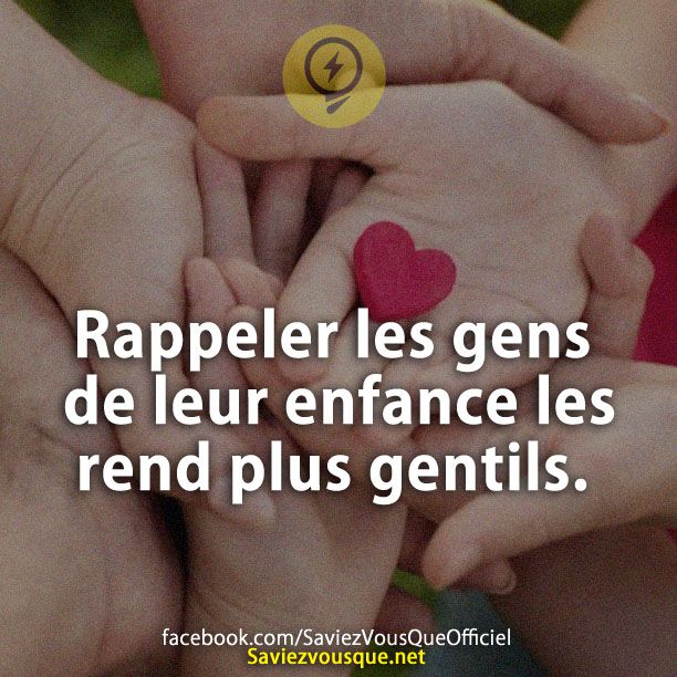 Rappeler les gens de leur enfance les rend plus gentils.