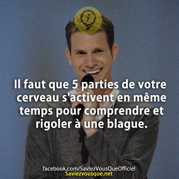 Il faut que 5 parties de votre cerveau s&#039;activent en même temps pour comprendre et rigoler à une blague.