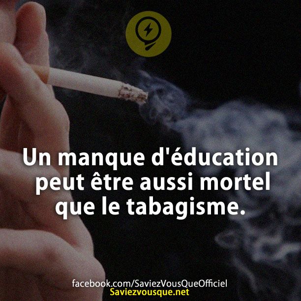 Un manque d&#039;éducation peut être aussi mortel que le tabagisme.