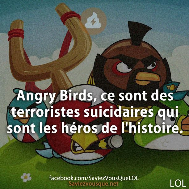 Angry Birds, ce sont des terroristes suicidaires qui sont les héros de l&#039;histoire.