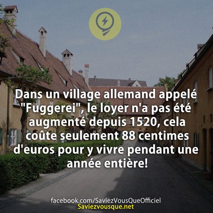 Dans un village allemand appelé &quot;Fuggerei&quot;, le loyer n&#039;a pas été augmenté depuis 1520, cela coûte seulement 88 centimes d&#039;euros pour y vivre pendant une année entière!