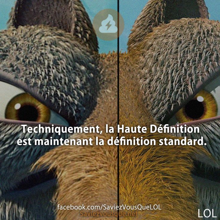 Techniquement, la Haute Définition est maintenant la définition standard.