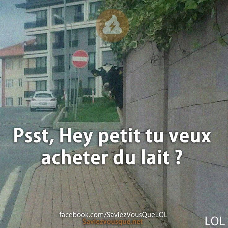 Psst, Hey petit tu veux acheter du lait ?