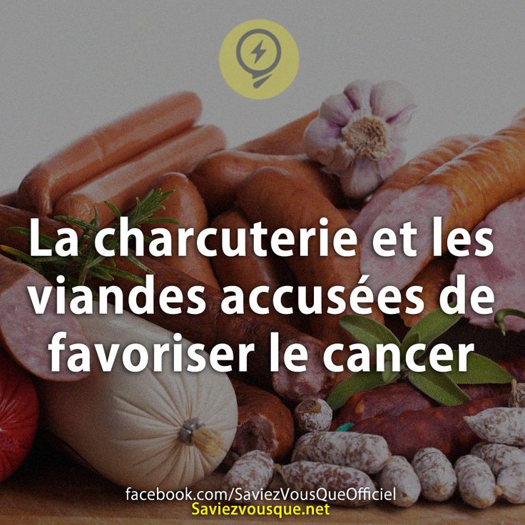 La charcuterie et les viandes accusées de favoriser le cancer