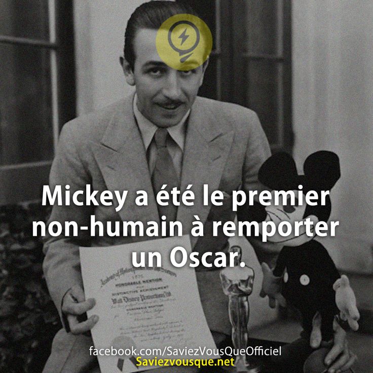 Mickey a été le premier non-humain à remporter un Oscar.