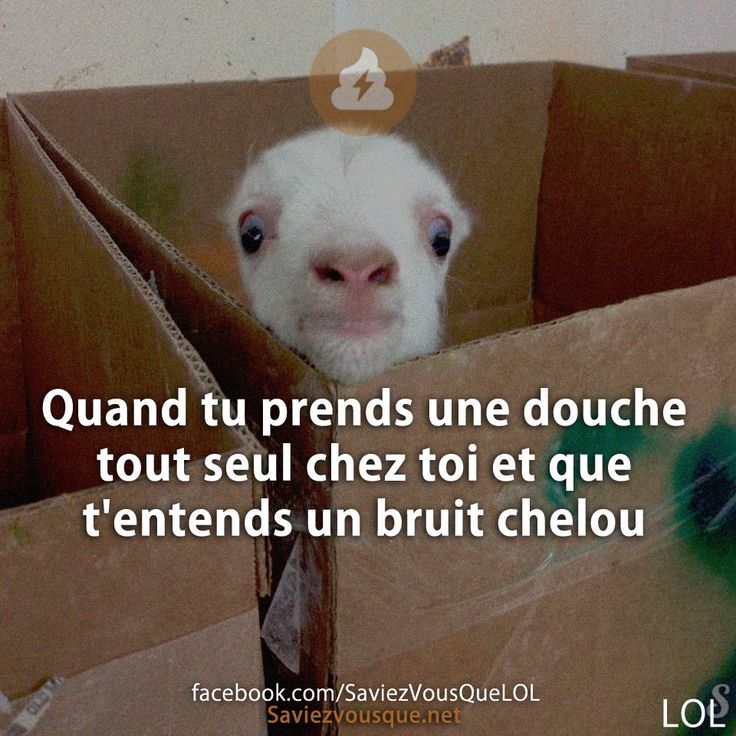 Quand tu prends une douche tout seul chez toi et que t&#039;entends un bruit chelou