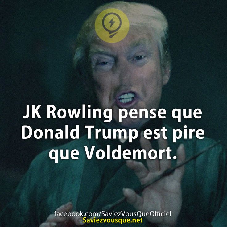 JK Rowling pense que Donald Trump est pire que Voldemort.