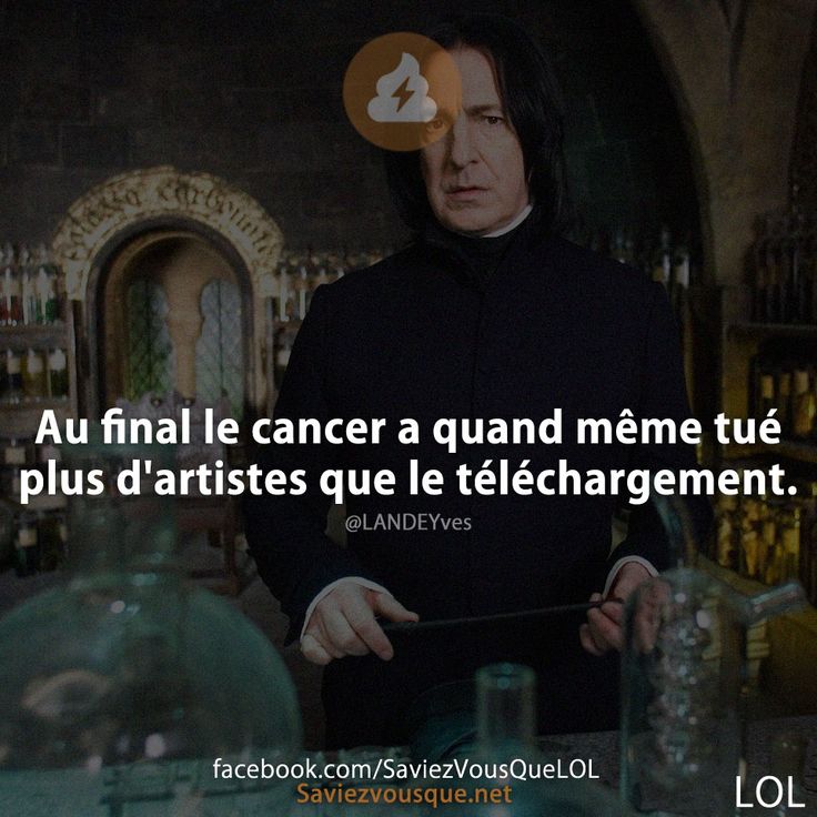 Au final le cancer a quand même tué plus d&#039;artistes que le téléchargement.