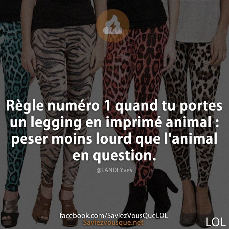 Règle numéro 1 quand tu portes un legging en imprimé animal : peser moins lourd que l&#039;animal en question.